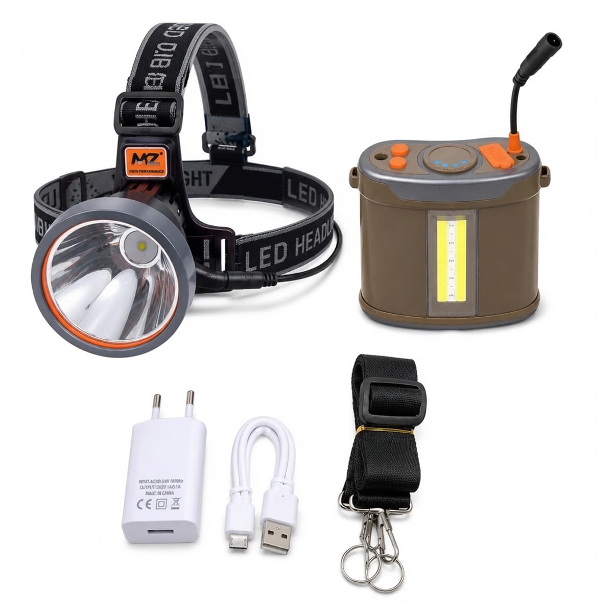 MZ M966 Rechargeable LED Waist-Mounted Split Headlight – 300W